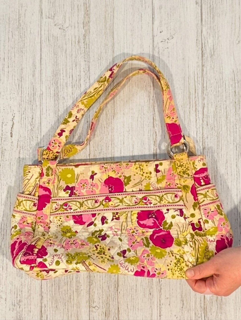 Vera Bradley Vintage Make Me Blush Shoulder Bag (Discontinued Pattern)